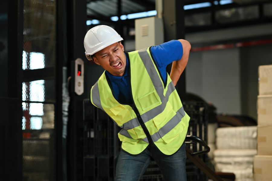 back strain on construction sites